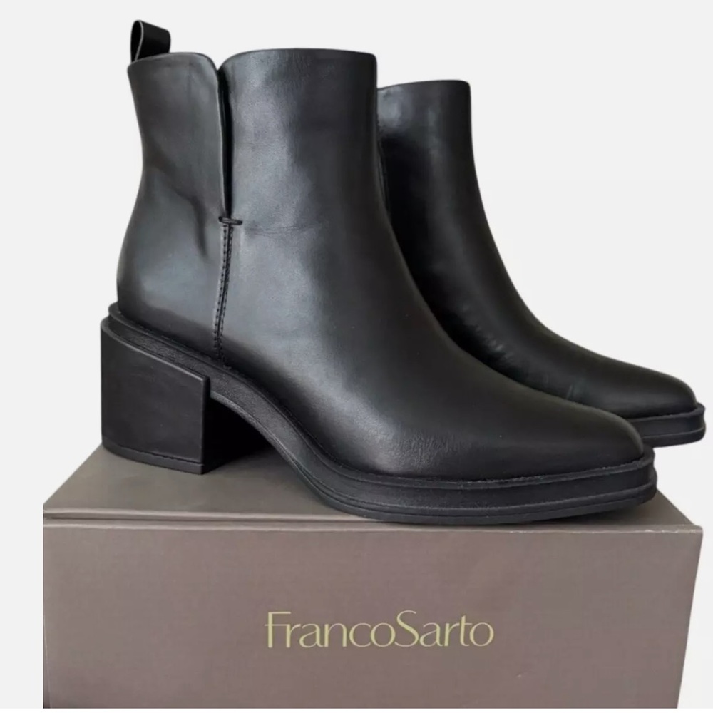 Franco Sarto Black Ankle Boot